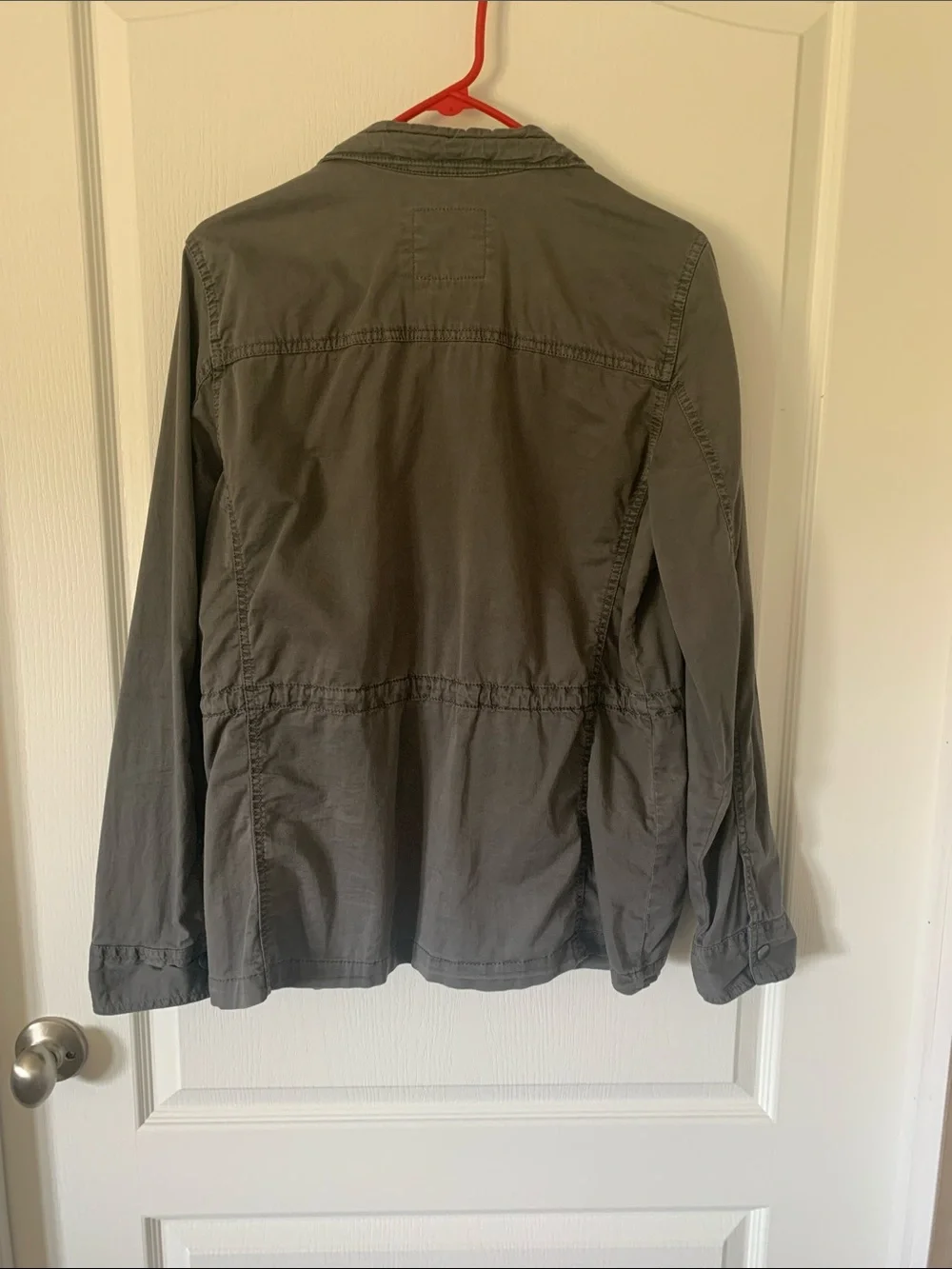 Sonoma Gray Military-Style Zip Jacket Size Large